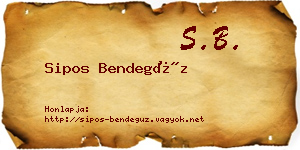 Sipos Bendegúz névjegykártya